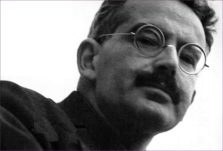 Walter Benjamin, mid-20th century photograph, sourced from Esther Leslie's essay marking the 75th anniversary of Benjamin's death.