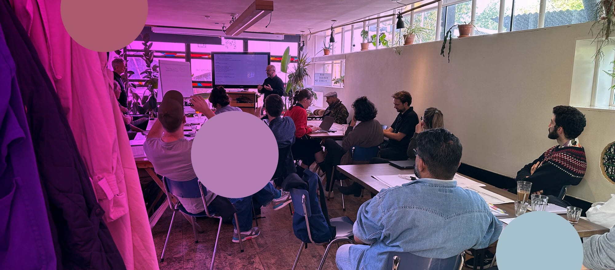 Martijn de Waal opening a session at the Metabolic Lab during the Civic Economy Protocols workshop, 2025.